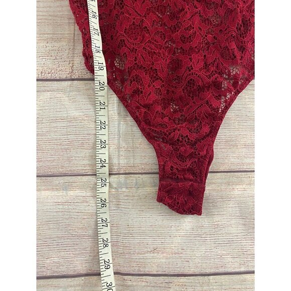 Victoria Secret Women's Red Sheer Lace Teddy - Medium - Picture 3 of 11